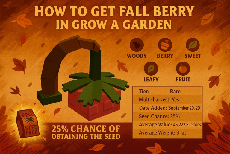 How to Get Fall Berry in Grow a Garden