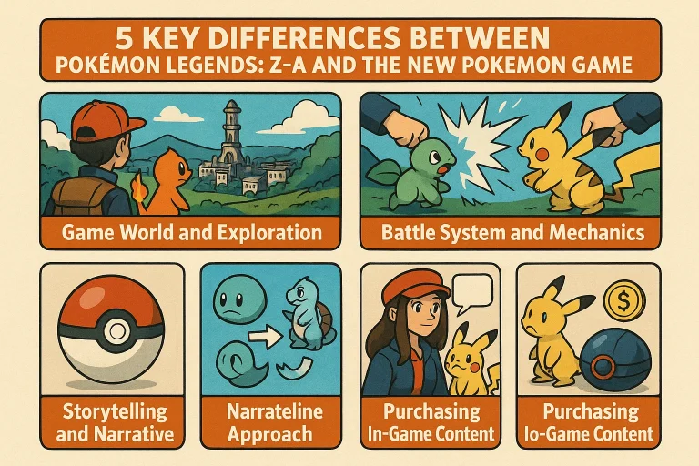 5 Key Differences Between Pokémon Legends: Z-A and the New Pokémon Game